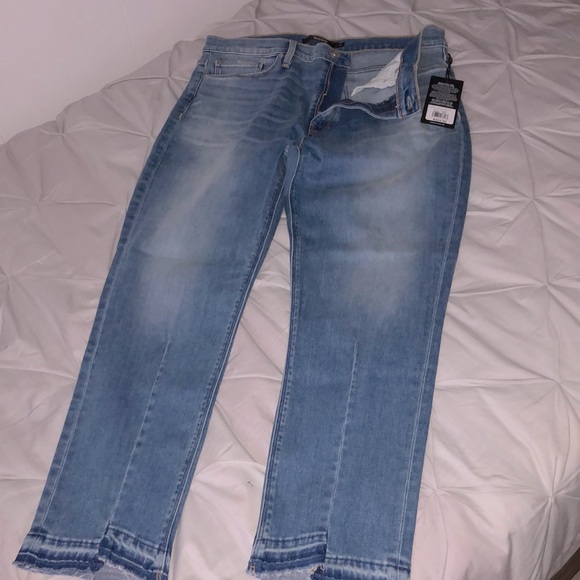 💥HP💥 HUDSON Los Angeles Barbara  Skinny front slit raw hem sz 31 - Picture 2 of 12